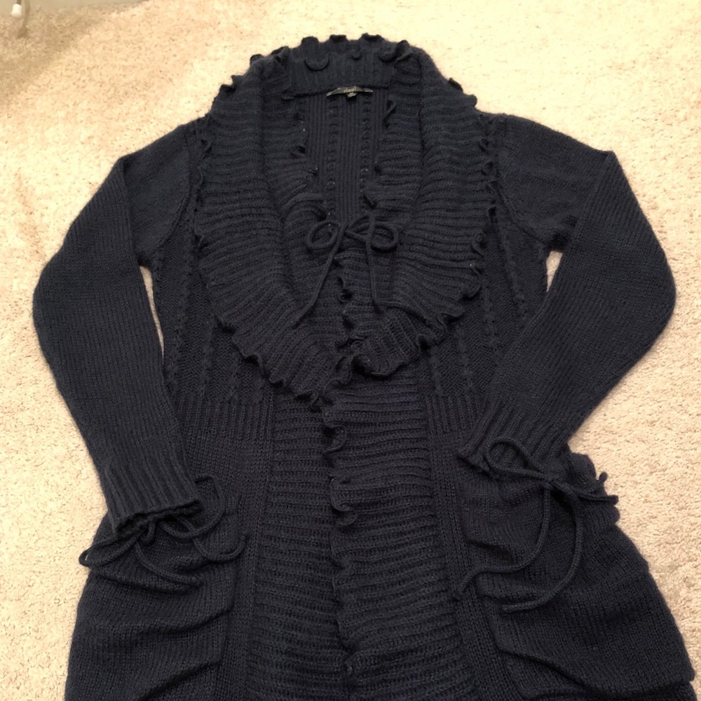 Open Knit Long Cardigan